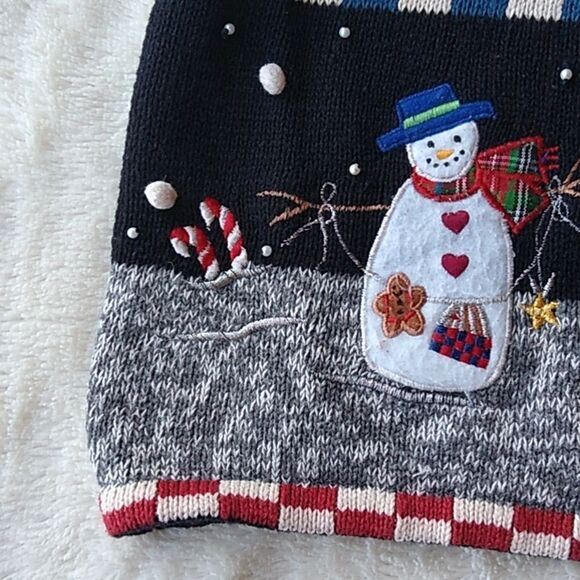 Y2K Vintage ugly sweater holiday 80s 90s Americana Christmas embellished… - Picture 3 of 7
